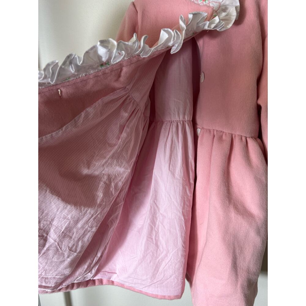 Pink Ruffle-Trim Girls' Coat Jacket - Picture 5 of 6